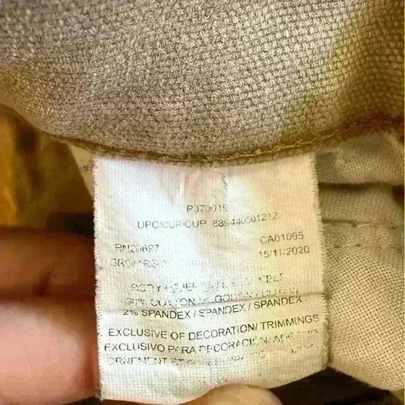 Vintage Dickies Khaki Denim Cargo Carpenter Shorts With Side Pocket Size‎ 32 - Picture 7 of 7